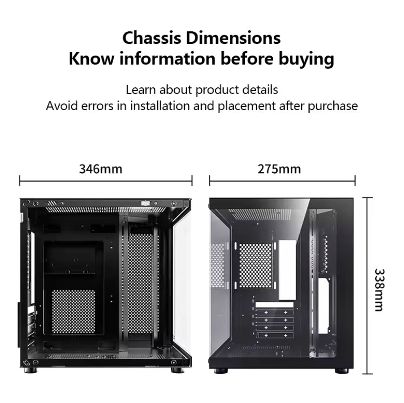 SeaView 270° Double-Sided Tempered Glass Gaming Case