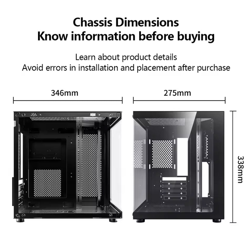 SeaView 270° Double-Sided Tempered Glass Gaming Case
