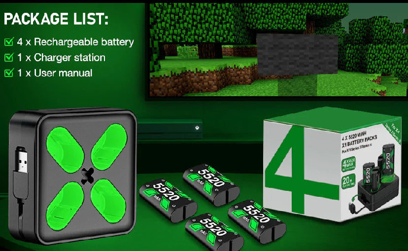 Xbox Controller Battery Recharging Station