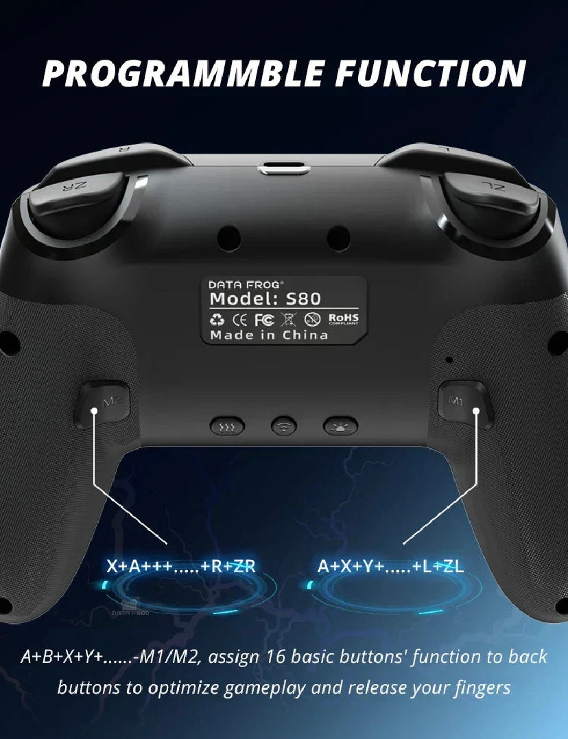 Wireless Pro Controller for Nintendo Switch / OLED / Lite – RGB Backlight & Turbo Function