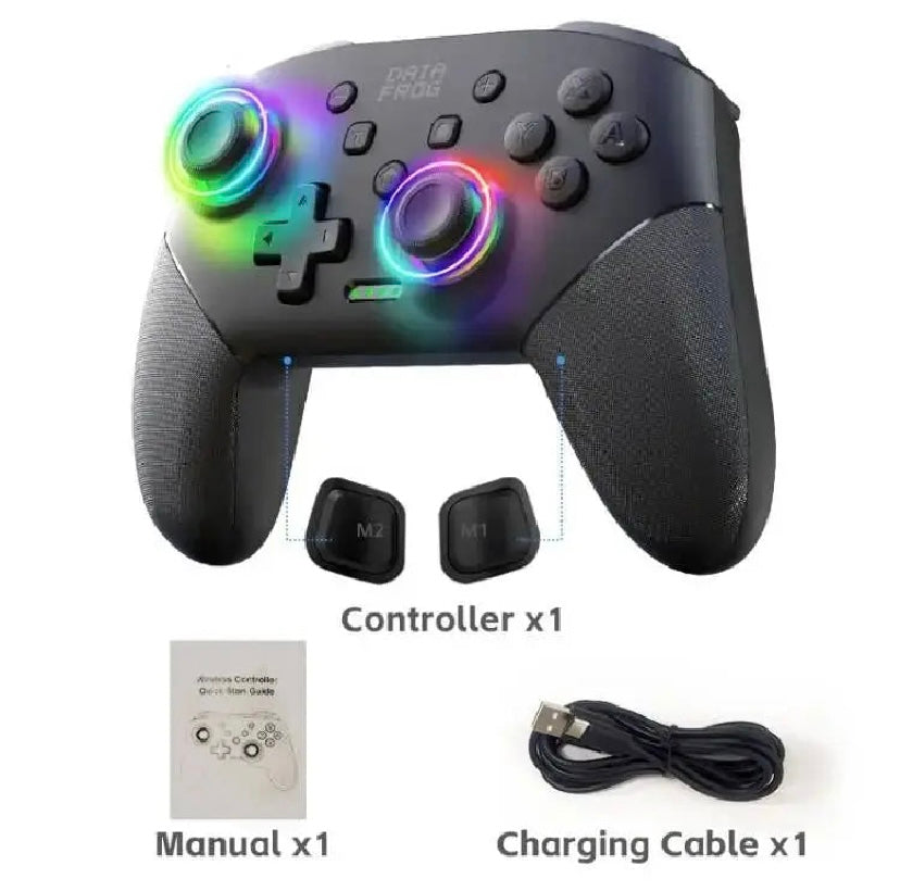 Wireless Pro Controller for Nintendo Switch / OLED / Lite – RGB Backlight & Turbo Function