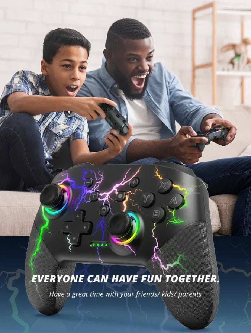 Wireless Pro Controller for Nintendo Switch / OLED / Lite – RGB Backlight & Turbo Function