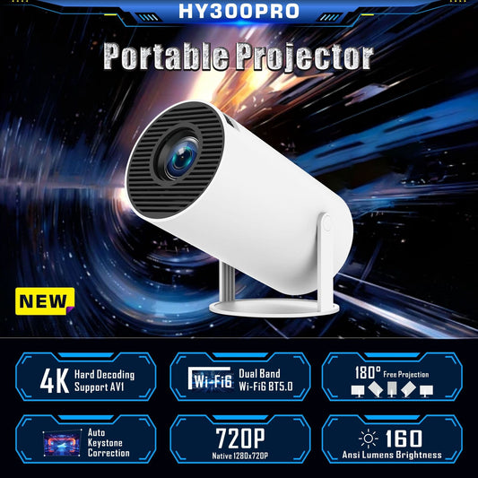 Proyector profesional HY300, proyector portátil pequeño para entretenimiento en casa y cine en casa